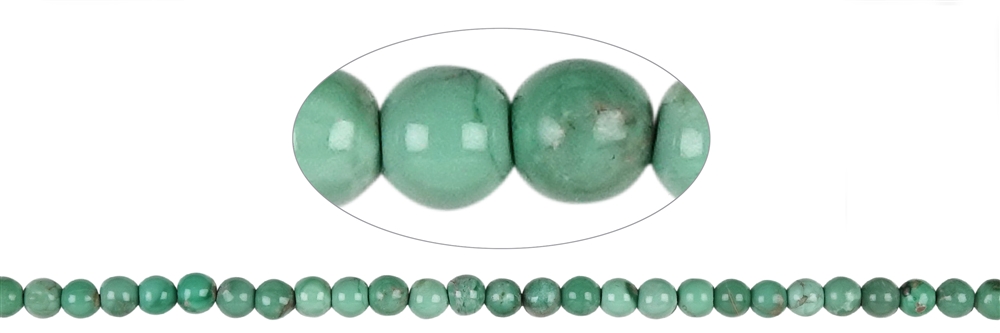 Strand of balls, Variscite (rod.), 07mm