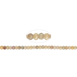 141620318025 Strang Button, Zirkon (natur, gold-braun) , facettiert, 02 x 03mm | Marco Schreier