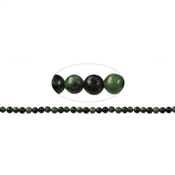 141630100520 Rang de collier boules, Zoïsite avec du rubis, 06mm | Marco Schreier