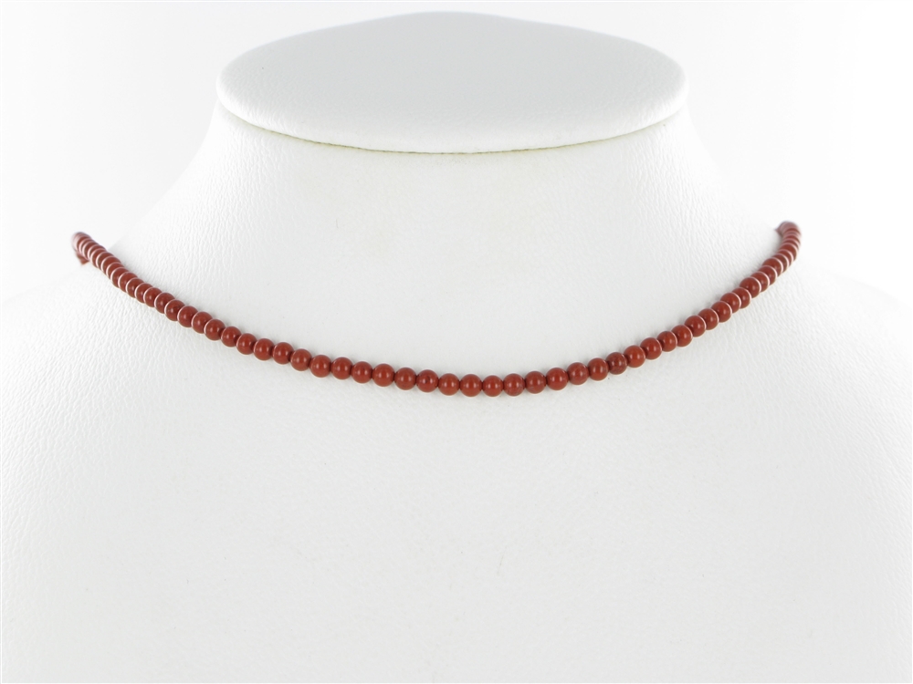 Strand of beads, Jasper (red), 03mm