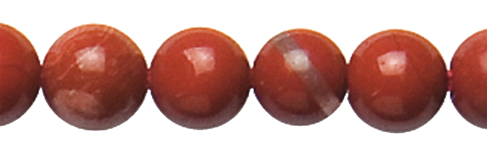 Strand of beads, Jasper (red), 16mm