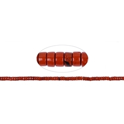 141650400620 Rang de collier "Heishi", Jaspe (rouge), 02,5 x 04mm | Marco Schreier