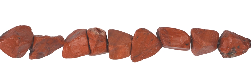 Strang Nuggets roh, Jaspis (rot), 10-14mm