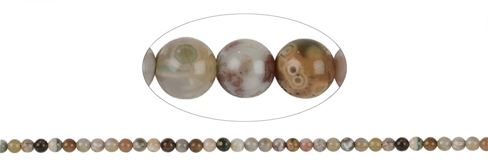 Fili di perline, jsapis (diaspro oceanico, diaspro colorato), 04 mm