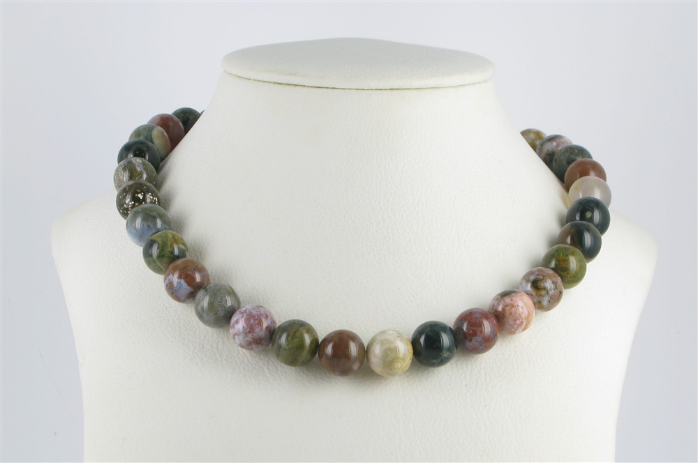 Strand of beads, Ocean Jasper, 12mm