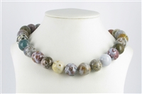Strand of beads, Ocean Jasper, 16mm