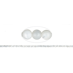 141750100120 Strand of beads, Mother of Pearl (light), 02mm | gems, healing stones & jewelry