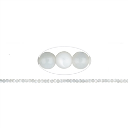 141750100320 Rang de colliers boules, nacre (claire), 04mm | Marco Schreier