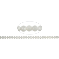 141750100520 strand of beads, Mother of Pearl (light), 06mm | gems, healing stones & jewelry