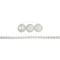 141750100720 Rang de collier boules, nacre (claire), 08mm | Marco Schreier