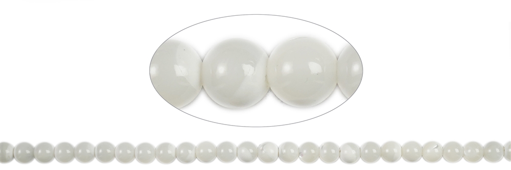 strand of beads, Mother of Pearl (light), 08mm