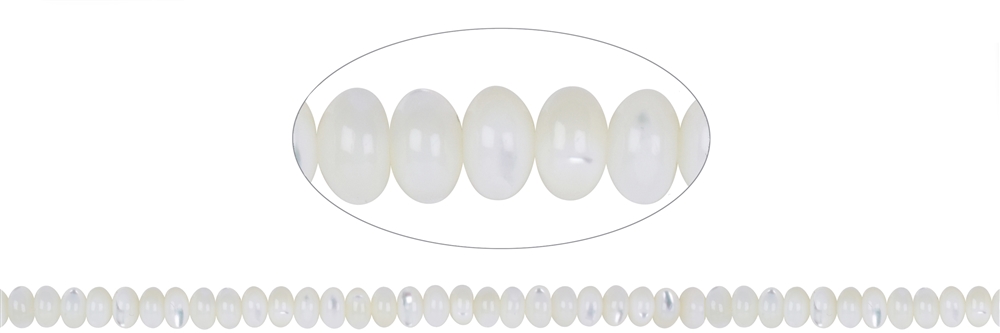 Button strand, Mother of Pearl (light), 04 x 08mm