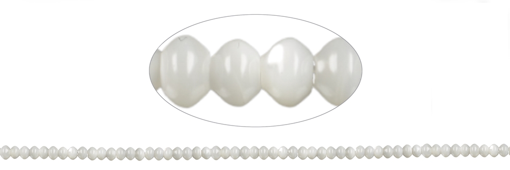 Button strand, Mother of Pearl (light), 03 x 04mm