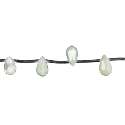 141750501520 strand drop faceted, Mother of Pearl (light), 06 x 12mm | Marco Schreier