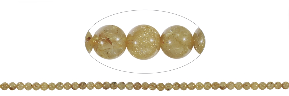 Strand of beads, Rutilated Quartz, 04-05mm (38cm)