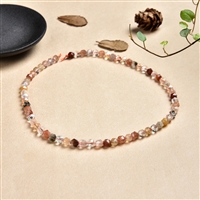 strand of beads, Rutilated Quartz, faceted, 06mm (38cm)