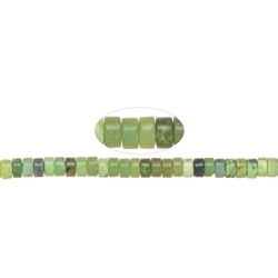 141800411325 Rang de collier "Heishi", Serpentine, 02 x 05mm (39cm) | Marco Schreier