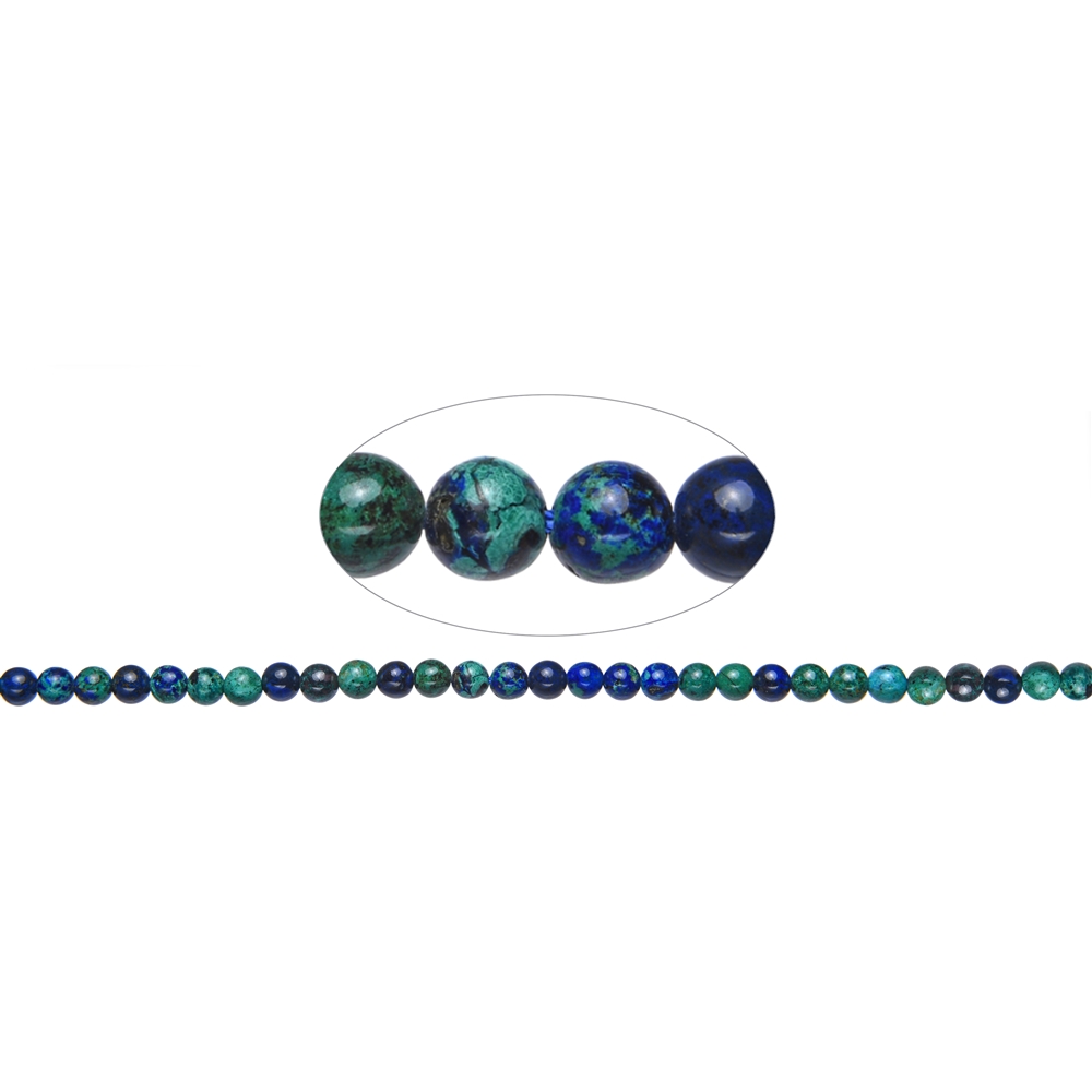 String Beads, Azurite Malachite (stab.), 06,0 - 06,5mm | Marco Schreier