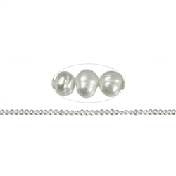 141840102120 Strand Potatoe, freshwater pearl, 03 - 03,5mm | wholesaler gems & healing stones