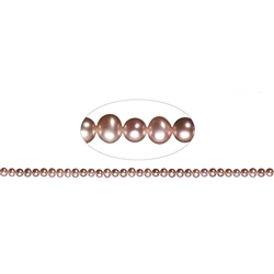 141840206104 Round strand, freshwater pearl A, purple (natural), 04-04.5mm | Marco Schreier