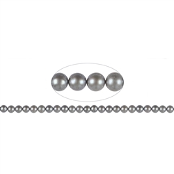 141840214145 strand round, freshwater pearl AA, gray (set), 08-08,5mm | Marco Schreier