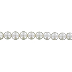 141840216017 Strand round freshwater pearl AA+, white, 09-09,5mm | Marco Schreier