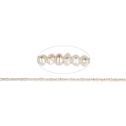 141840301720 Strand button, freshwater pearl, 03,5 - 04mm | wholesaler gems & healing stones