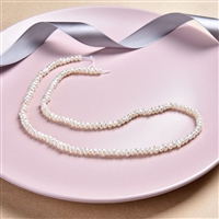 Button strand, freshwater pearl, 04.5mm