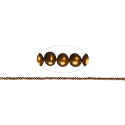 141840303234 Strand Potatoe, freshwater pearl A, brown (dyed) , 03-04mm | Marco Schreier