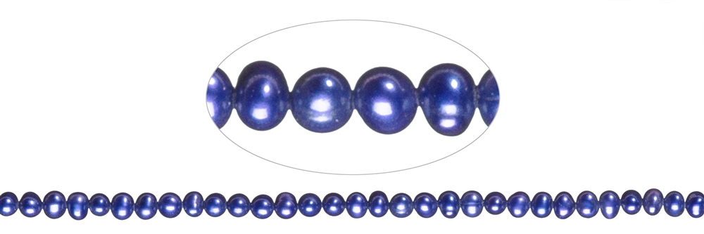 Rang de collier Potatoe, perle d'eau douce A, violet (gef.), 04-05mm