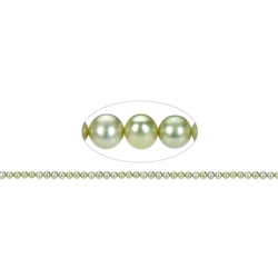 141840304384 Strand Potatoe, freshwater pearl A, green (set), 04-05mm | Marco Schreier