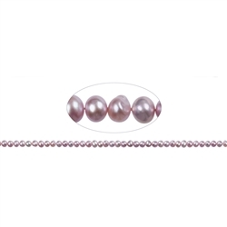 141840304404 Strand Potatoe/Button, freshwater pearl A, pink (set), 04 x 05mm | Marco Schreier