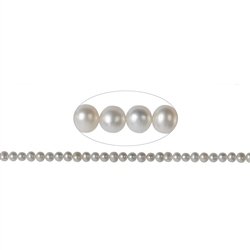 141840306045 Strand Potatoe, freshwater pearl C, white-cream, 06-07mm (39cm) | Marco Schreier