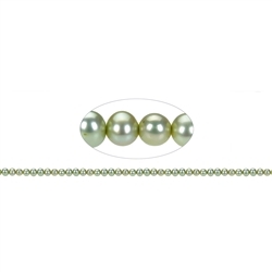 141840312384 Potatoe strand, freshwater pearl A, green (set), 05mm | Marco Schreier