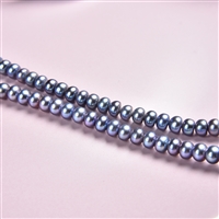 Keshi strand, freshwater pearl blue-grey (set), 05-06mm