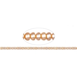 141840512095 Strand button, freshwater pearl salmon (natural), 03-04 x 05-06mm | Marco Schreier