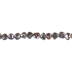 141841113284 Keshi strand, freshwater pearl A, petrol purple (set), 10-12mm | Marco Schreier