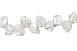 141841115014 Keshi strand, freshwater pearl A, white-cream, 07-07,5 mm | Marco Schreier