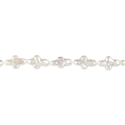 141841407920 Strand cross, freshwater pearl cream-white, 12 x 9mm  | Marco Schreier