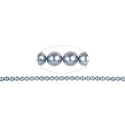 141841409020 Strand round, freshwater pearl blue-grey (set), 06mm | Marco Schreier