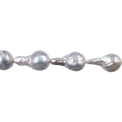 141841410014 Strand drop, freshwater pearl, cream-white, 19-35 x 13-18mm | Marco Schreier