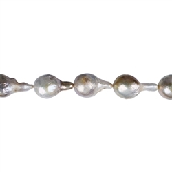 141841410164 Strand drop, freshwater pearl, cream-white, 19-37 x 13-19mm | Marco Schreier