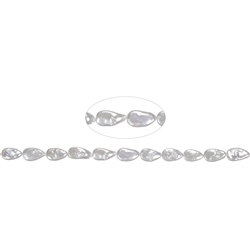 141841413044 Strand drop flat, freshwater pearl, 014 x 08mm | gems, healing stones & jewelry