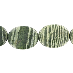 141850307520 Strand Lense, Serpentine (Silver Eye), 40x30mm | gems, healing stones & jewelry