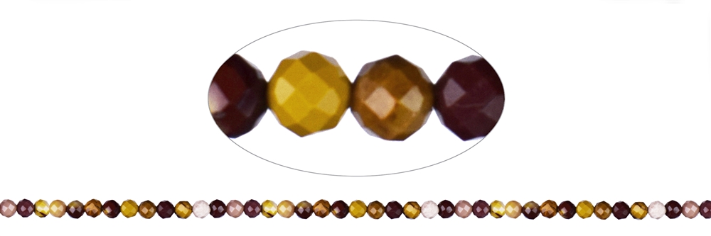 Strand of beads, Mookaite, faceted 04mm (39cm)