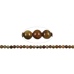 141870100520 Rang de collier boules, Bois silicofié, 06mm | Marco Schreier