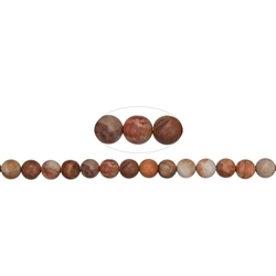 141870100710 Rang de collier boules, Bois silicofié, mat, 08mm (38cm) | Marco Schreier