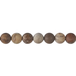 141870101010 Rang de collier boules, Bois silicofié, mat, 12mm (38cm) | Marco Schreier