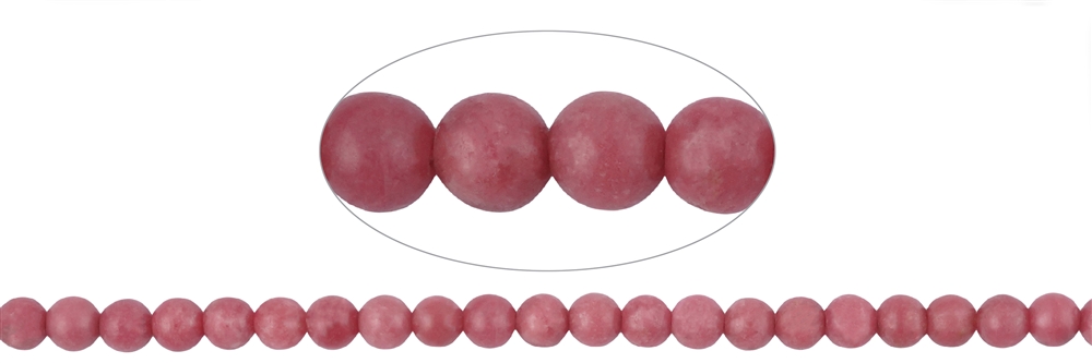 141900100523 String Beads, Thulite (Norway), 06mm | wholesaler gems, healing stones & jewelry