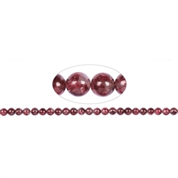 141900100723 Rang de collier boules, Thulite AA, 08-08,5mm | Marco Schreier